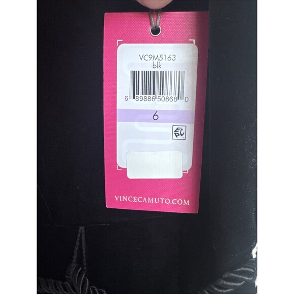 NWT Vince Camino Black Velvet Jumpsuit Surplice Neck Rope Belt Cocktail Size 6 - Picture 2 of 8